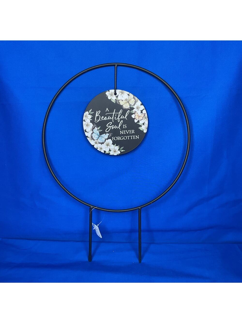 "A Beautiful Soul Is Never Forgotten" Butterfly Memorial Garden Stake